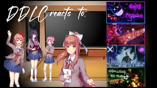 🎄🎅DDLC reacts to Going Psycho Slasher and Staring at the stars by XenoSFM Bonus [upl. by Airetnohs124]