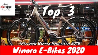 Top 3 Winora EBike Neuheiten 2020  Interview  Yamaha und Bosch Trekking 2020  Alles Fahrrad [upl. by Malita999]