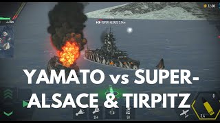 Yamatos Power Unleashed – Destroying Super Alsace and Crushing Tirpitz in Fierce Combat [upl. by Apilef763]