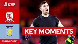 Middlesbrough v Aston Villa  Key Moments  Third Round  Emirates FA Cup 202324 [upl. by Leonsis]