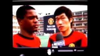 Patrice Evra interviewing Park Ji Sung 2009 07 24 [upl. by Halilad]