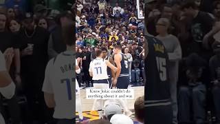 Luka Doncic did the funniest thing to Nikola Jokic shorts nba lukadoncic nikolajokic [upl. by Lilas797]