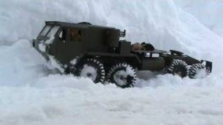 RC 112 scale HEMTT M983 in snow 4 [upl. by Ruberta]