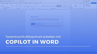 Copilot in Word  Microsoft Copilot für Microsoft 365 [upl. by Yrtnahc2]