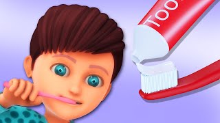 🪥Brush Your Teeth Song🦷 Good Habits Nursery Rhymes For Children  Robogenie [upl. by Ileek]