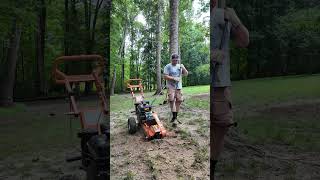 The stump grinding will soon be done But here are some tips and tricks on how to grind up a stump [upl. by Rosalyn263]