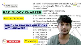 Radiology chapter ll 30 practice questions with answers ll cpc aapc cpcexam medicalcoding icd [upl. by Peg]