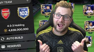 We Built the Highest Rated Squad in FC Mobile 4 Billion Coin 102 OVR Squad Builder [upl. by Olnee841]