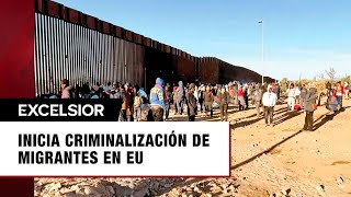 Inicia criminalización de migrantes en EU se declaran culpables 345 tras cruzar a Arizona [upl. by Atalya25]