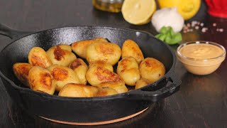 Roasted Skillet Potatoes No Oven  How Tasty Channel [upl. by Valenka]