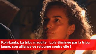 KohLanta La tribu maudite  Lola éliminée par la tribu jaune [upl. by Aiyram]