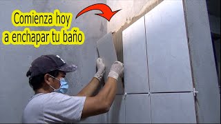 DIA 1 desde cero como enchapar cerámicosmayólicas en baño [upl. by Eiahpets]