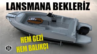 HEM GEZİ TEKNESİ HEM BALIKÇI  GALAXY YACHTS TEKNESİ DENİZE İNİYOR TEOS MARİNA YA LANSMANA BEKLERİZ [upl. by Kip272]