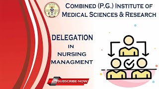 Delegation in Nursing Management  CIMS Nursing amp Paramedical College  Youtube Class [upl. by Keegan759]