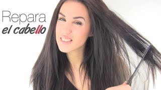 ¿Cómo reparar el cabello dañado Cortar las puntas [upl. by Ahsercul]