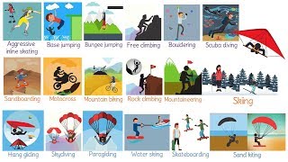 Extreme Sports  List of Adventure Sports in English [upl. by Prudy]