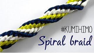 KUMIHIMO SPIRAL BRAID  TRENZADO EN ESPIRAL [upl. by Acimat]