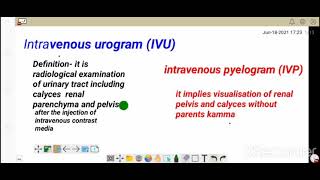 intravenous urogram IVU and about IVP [upl. by Vookles62]