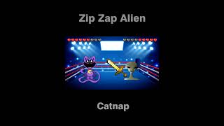 Catnap vs Alien Speaking Zip Zap  Meme Battle [upl. by Hnim]