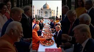 Leaders Modi Putin Trump amp More Share Pizza at the Taj Mahalaitechnology putin trump shorts [upl. by Dyke705]