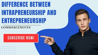 Difference between intrapreneurship and entrepreneurship Bcom  Mcom [upl. by Akimert933]