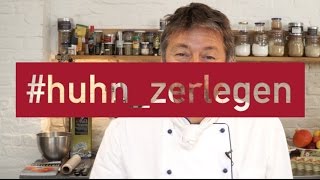 Huhn zerlegen  Anleitung Hähnchen zerteilen  Geflügel tranchieren [upl. by Ardnekat588]