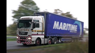 MAN TGX  MARITIME  Slow Motion  Friday Morning Truck Spotting A1M [upl. by Nysa371]