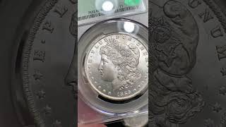 CAC Grading 1885 O Morgan numismatics silver shorts shortvideo subscribe coin history [upl. by Doretta]