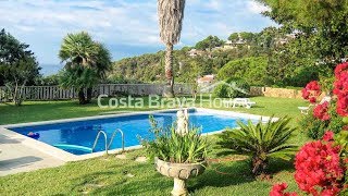 Casa con vistas al mar y piscina a 3 min de cala Llorell en Tossa de Mar  Ref 3037V [upl. by Euqinotna]