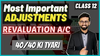 Most Important Adjustments of Revaluation Ac  Class 12 Accounts  Revision Series  Must Do✔ [upl. by Aenit]