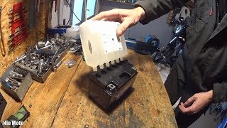 Motorcycle battery EXIDE  UNBOXING  Construction  Completion [upl. by Kcinnay]