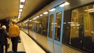 Stockholm Metro Tunnelbana  Ride from TCentralen to Gardet  SL C20  October 2011 [upl. by Krystyna]