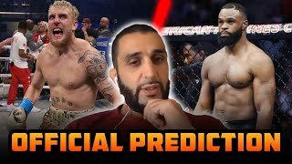 Firas Zahabis Official Prediction On Jake Paul Vs Tyron Woodley [upl. by Merrili521]