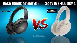 Bose QuietComfort 45 vs Sony WH 1000XM4  Headphone Comparison [upl. by Kelcey]