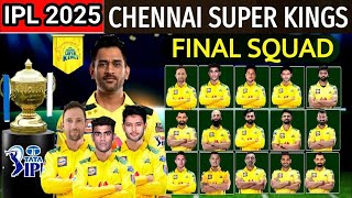 IPL 2025 Chennai Super Kings Retained And Target Players List  CSK Retained Players  CSK Team [upl. by Hathaway]