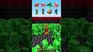 Minecraft Creeper Explosion vs Mobs Ability😱 はいよろこんで minecraft shorts [upl. by Trixi]