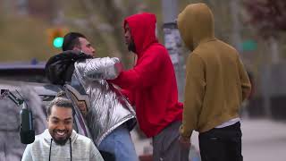 Top Notch Idiots Reaction Throwing Fake Gang signs in the Hood [upl. by Aneetak]