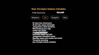 Lirik Lagu Kau Tercipta Bukan Untukku Nella Kharisma 🎶 lyrics laguviral shorts [upl. by Atteuqahs645]