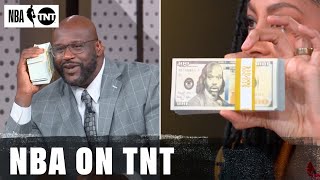 Shaq Tries To Pay Jamal With Shaq Bucks After The Nuggets Lose To The Suns 💀  NBA on TNT [upl. by Slerahc]