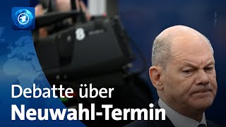 Debatten über Termin für Neuwahlen nach AmpelAus [upl. by Bock]