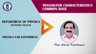 28 Transistor CharacteristicsCommon Base ConfigurationProfCharly Kattakayam [upl. by Assened]