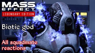 Mass Effect 2  Meeting Biotic God  All squadmate reactions [upl. by Ingeborg]