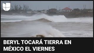 Huracán Beryl avanza hacia la Península de Yucatán hay advertencia por peligrosas inundaciones [upl. by Letsyrc]