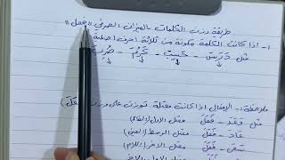 الميزان الصرفي قواعد الثاني متوسط  الوحدة الثالثة ، ست مريم [upl. by Wiburg]