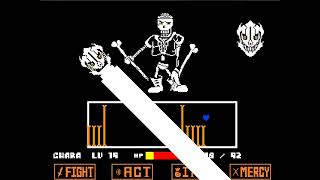 Undertale  Disbelief Papyrus Full Fight with Phase 14 UnofficialGood Ending [upl. by Ayyn]