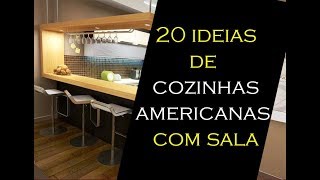 20 IDEIAS DE COZINHA AMERICANA PEQUENA COM SALA DE ESTAR E JANTAR [upl. by Hajidak]