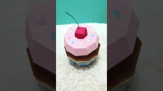 3d Papercraft Cherry Cupcake cricut cricutmade cricutdiy papercraft handmade cupcake cherry [upl. by Ablasor]