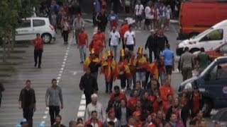 Toulouse arrivée des supporters au stade [upl. by Eloken]