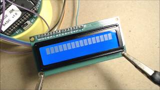 6502 Badge controlling HD44780 LCD with EhBasic [upl. by Etnuad]