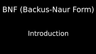 Introduction to BNF BackusNaur Form ALevel [upl. by Scheld]